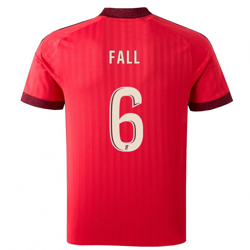 Danxen Niño Camiseta Fallou Fall #6 Borgoña Rojo Blanco 2ª Equipación 2026/27 La Camisa México