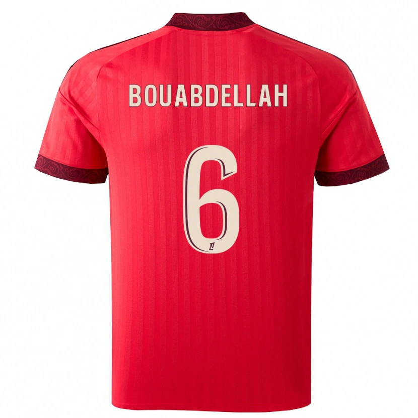 Danxen Niño Camiseta Jalis Bouabdellah #6 Borgoña Rojo Blanco 2ª Equipación 2026/27 La Camisa México
