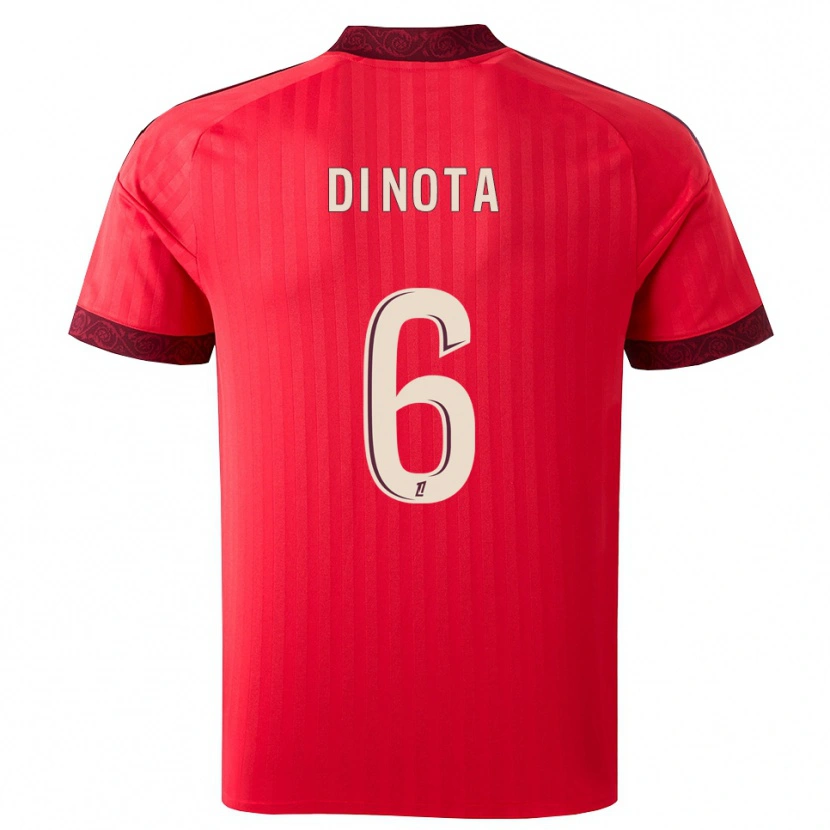 Danxen Niño Camiseta Lylian Di Nota #6 Borgoña Rojo Blanco 2ª Equipación 2026/27 La Camisa México