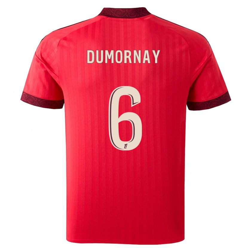 Danxen Niño Camiseta Melchie Dumornay #6 Borgoña Rojo Blanco 2ª Equipación 2026/27 La Camisa México