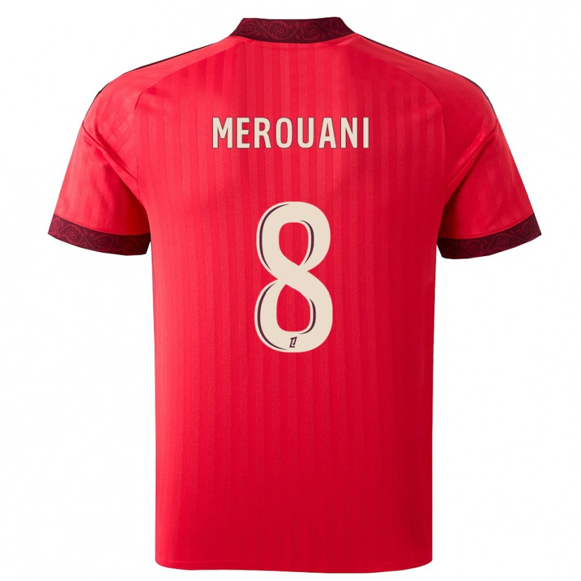 Danxen Niño Camiseta Djibril Merouani #8 Borgoña Rojo Blanco 2ª Equipación 2026/27 La Camisa México