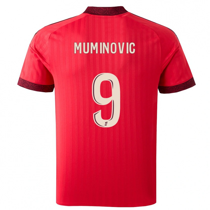 Danxen Niño Camiseta Ajdin Muminovic #9 Borgoña Rojo Blanco 2ª Equipación 2026/27 La Camisa México