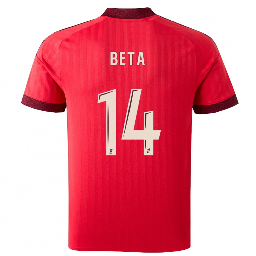Danxen Niño Camiseta Nathanaël Beta #14 Borgoña Rojo Blanco 2ª Equipación 2026/27 La Camisa México