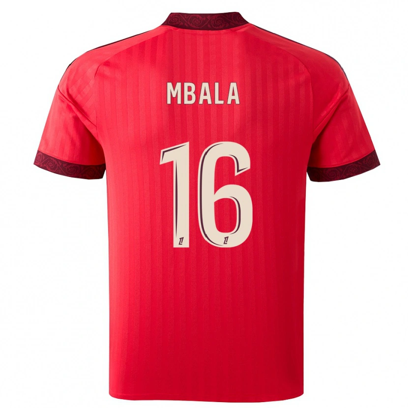 Danxen Niño Camiseta Joël Mbala #16 Borgoña Rojo Blanco 2ª Equipación 2026/27 La Camisa México