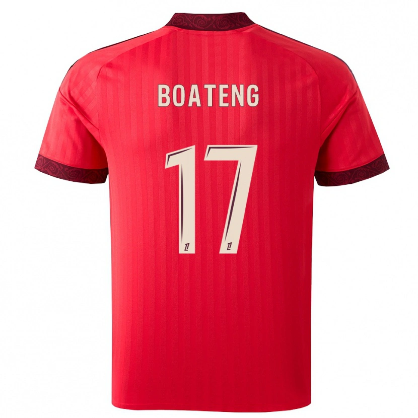 Danxen Niño Camiseta Jerome Boateng #17 Borgoña Rojo Blanco 2ª Equipación 2026/27 La Camisa México