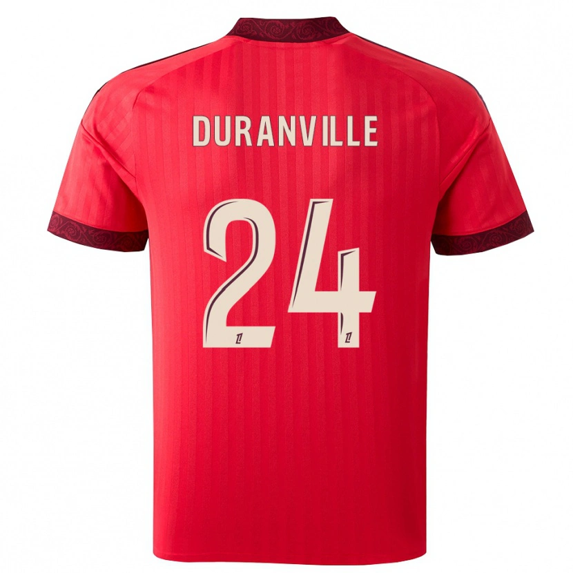 Danxen Niño Camiseta Julien Duranville #24 Borgoña Rojo Blanco 2ª Equipación 2026/27 La Camisa México