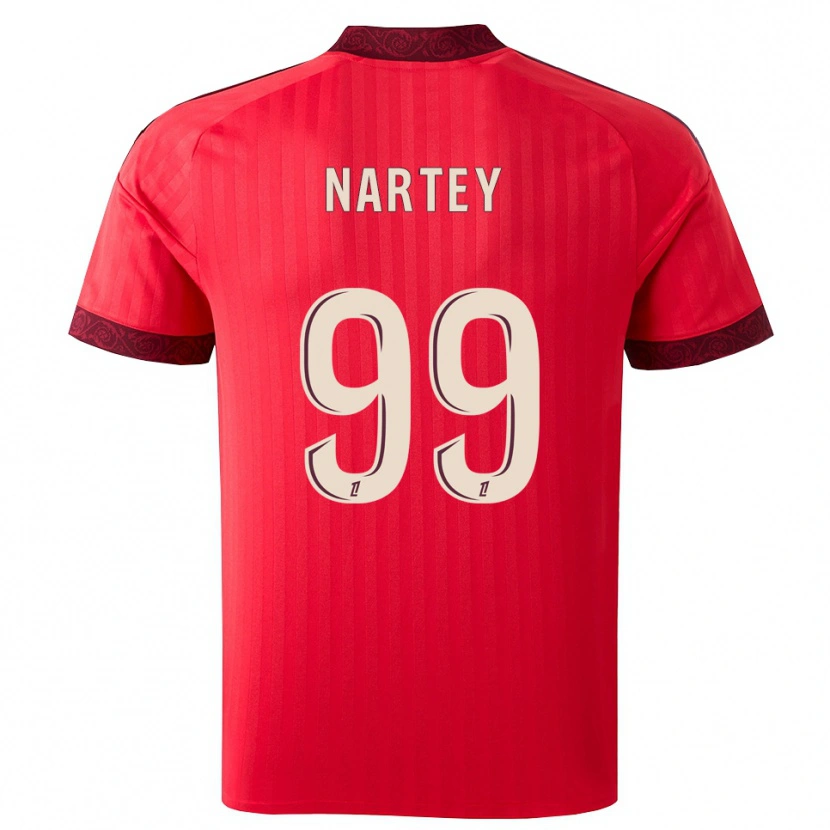 Danxen Niño Camiseta Noah Nartey #99 Borgoña Rojo Blanco 2ª Equipación 2026/27 La Camisa México