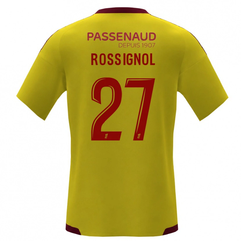 Danxen Niño Camiseta Martin Rossignol #27 Amarillo Rojo Verde 2ª Equipación 2026/27 La Camisa México