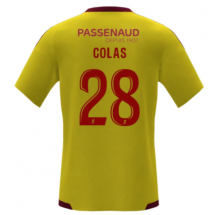Danxen Niño Camiseta Erwan Colas #28 Amarillo Rojo Verde 2ª Equipación 2026/27 La Camisa México