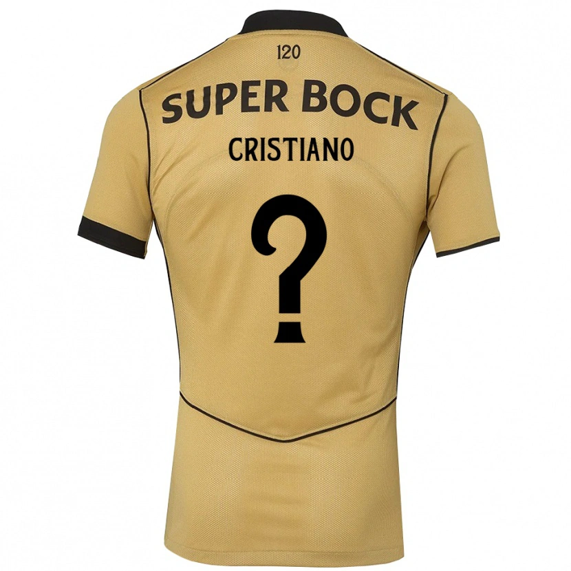 Danxen Niño Camiseta José Cristiano #0 Goldenrod Negro 2ª Equipación 2026/27 La Camisa México