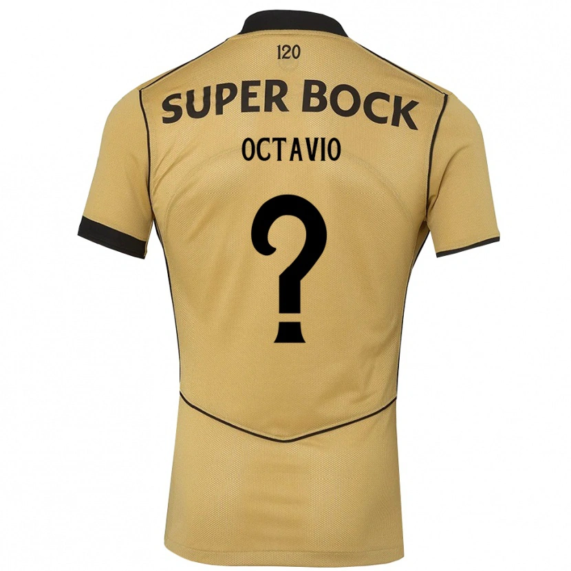 Danxen Niño Camiseta Tiago Octávio #0 Goldenrod Negro 2ª Equipación 2026/27 La Camisa México