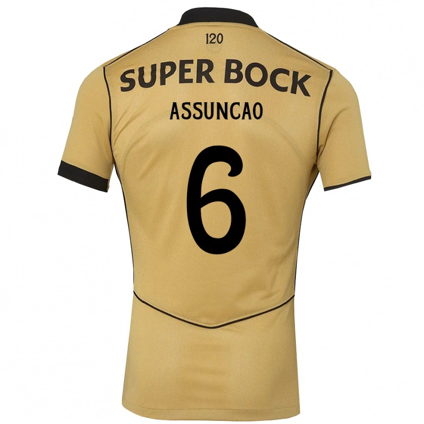 Danxen Niño Camiseta João Assunção #6 Goldenrod Negro 2ª Equipación 2026/27 La Camisa México