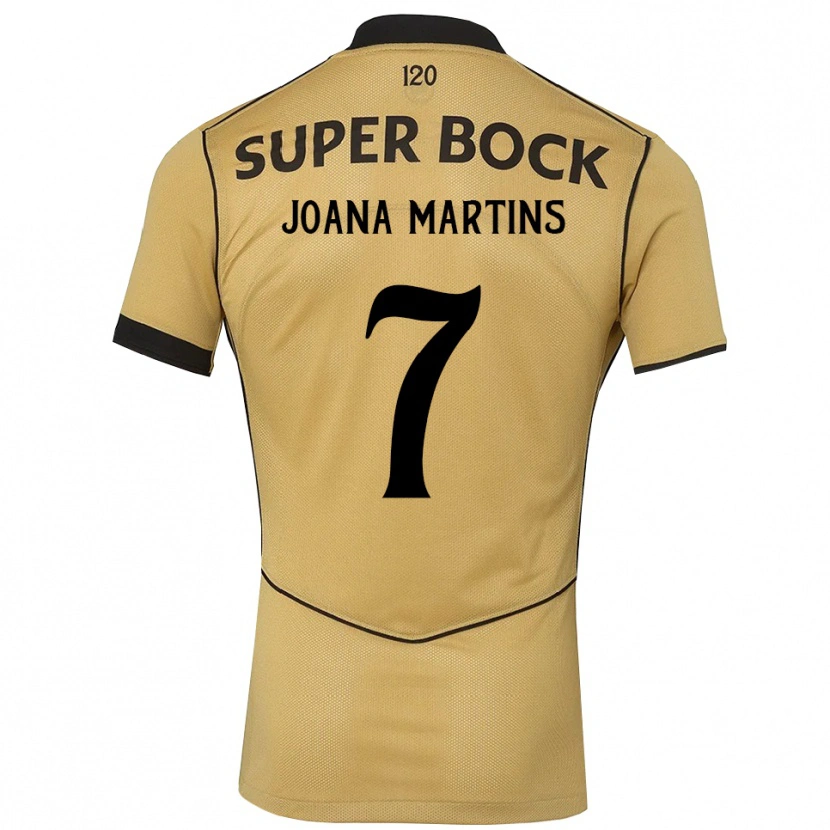 Danxen Niño Camiseta Joana David Carromeu Martins #7 Goldenrod Negro 2ª Equipación 2026/27 La Camisa México