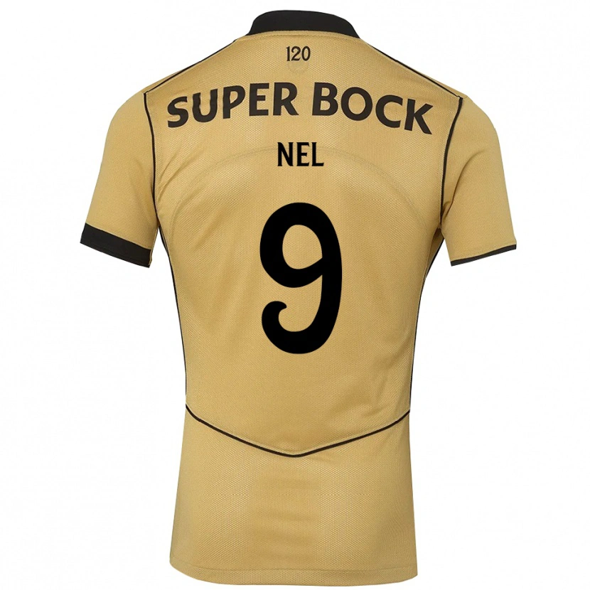 Danxen Niño Camiseta Rafael Nel #9 Goldenrod Negro 2ª Equipación 2026/27 La Camisa México