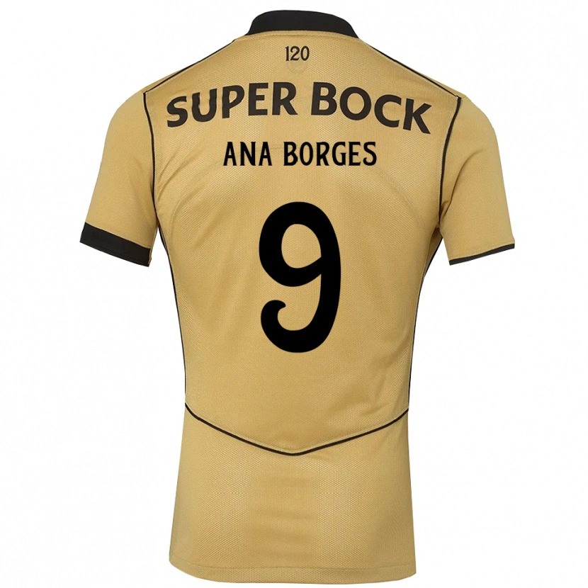 Danxen Niño Camiseta Ana Catarina Marques Borges #9 Goldenrod Negro 2ª Equipación 2026/27 La Camisa México