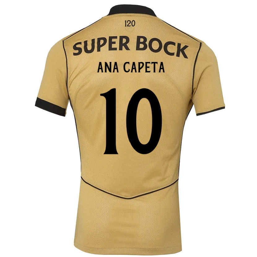 Danxen Niño Camiseta Ana Capeta #10 Goldenrod Negro 2ª Equipación 2026/27 La Camisa México