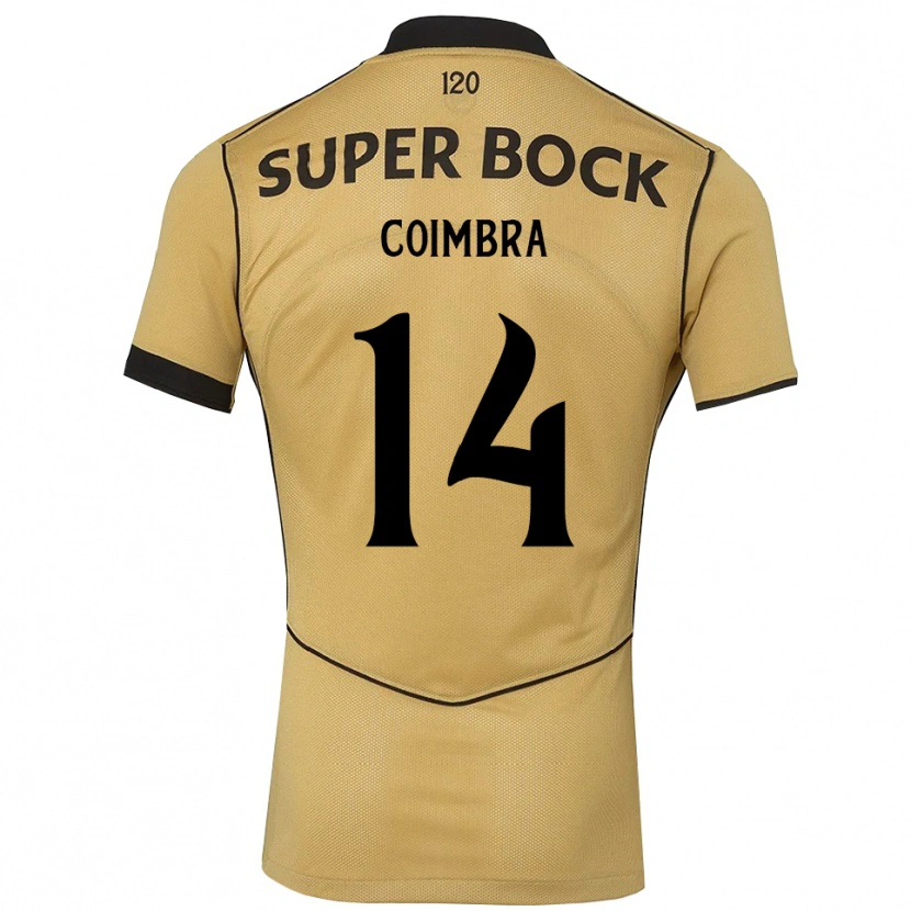 Danxen Niño Camiseta Telmo Coimbra #14 Goldenrod Negro 2ª Equipación 2026/27 La Camisa México