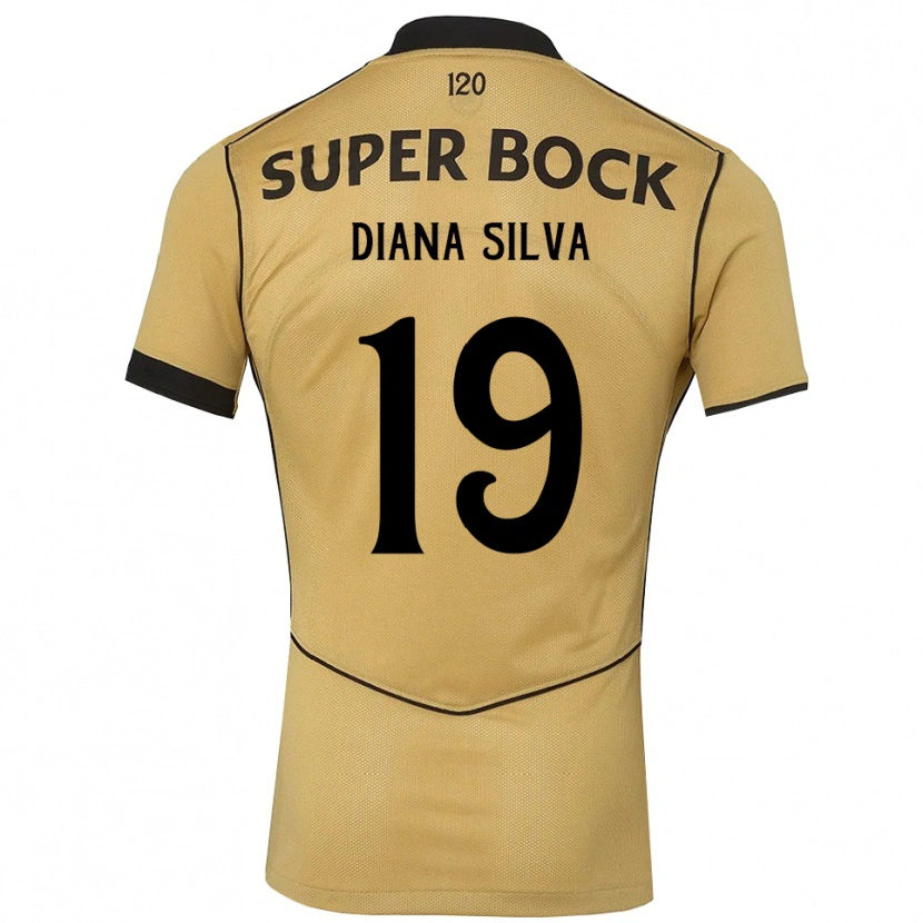 Danxen Niño Camiseta Diana Micaela Abreu De Sousa E Silva #19 Goldenrod Negro 2ª Equipación 2026/27 La Camisa México