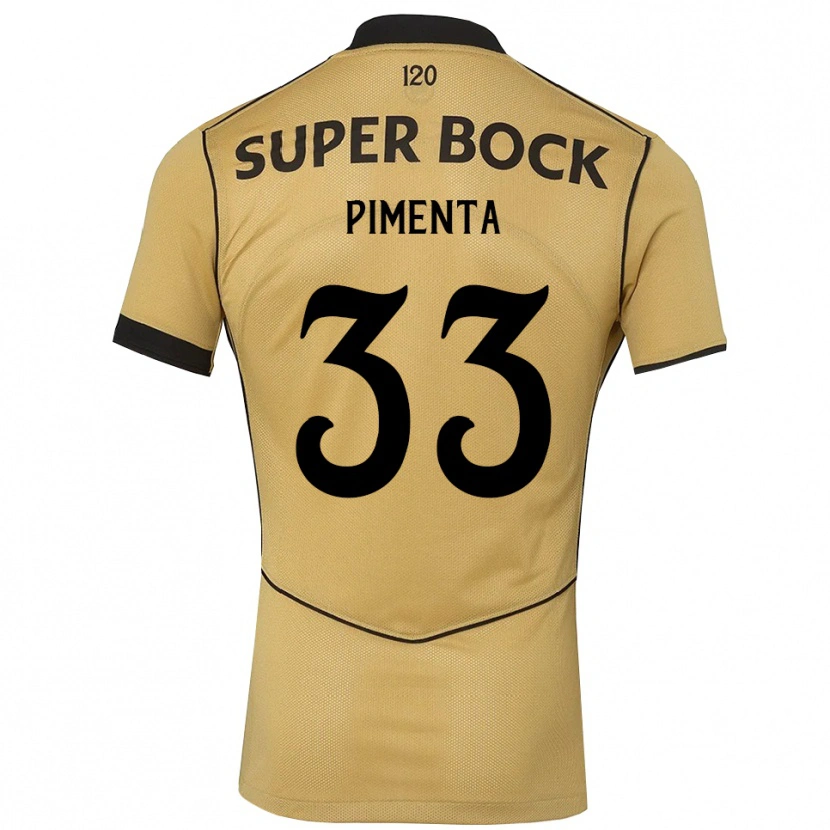 Danxen Niño Camiseta Carolina Pimenta #33 Goldenrod Negro 2ª Equipación 2026/27 La Camisa México