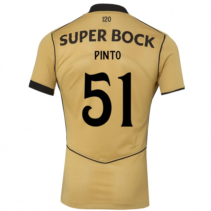 Danxen Niño Camiseta Diogo Pinto #51 Goldenrod Negro 2ª Equipación 2026/27 La Camisa México