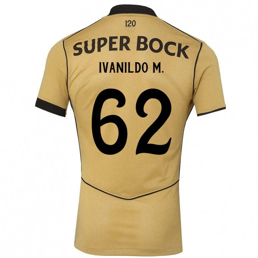 Danxen Niño Camiseta Ivanildo Da Silva Mendes #62 Goldenrod Negro 2ª Equipación 2026/27 La Camisa México