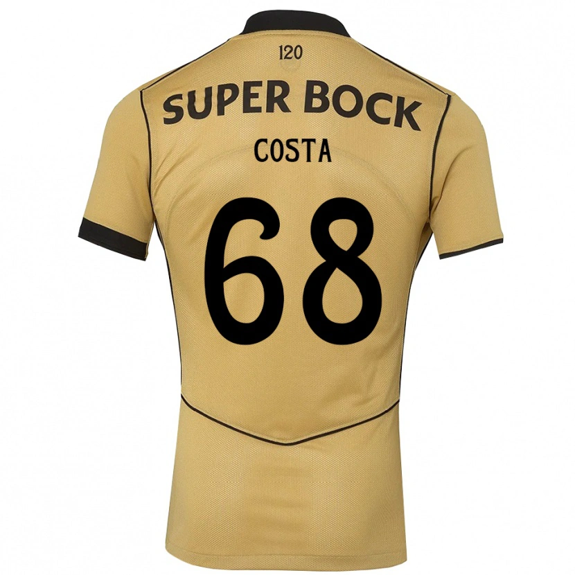 Danxen Niño Camiseta Daniel Costa #68 Goldenrod Negro 2ª Equipación 2026/27 La Camisa México