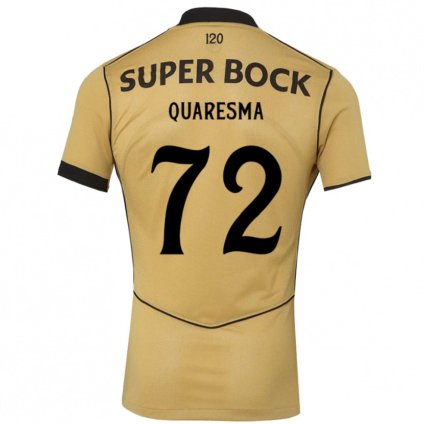 Danxen Niño Camiseta Eduardo Quaresma #72 Goldenrod Negro 2ª Equipación 2026/27 La Camisa México