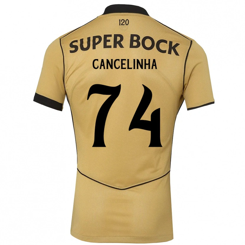 Danxen Niño Camiseta Érica Cancelinha #74 Goldenrod Negro 2ª Equipación 2026/27 La Camisa México