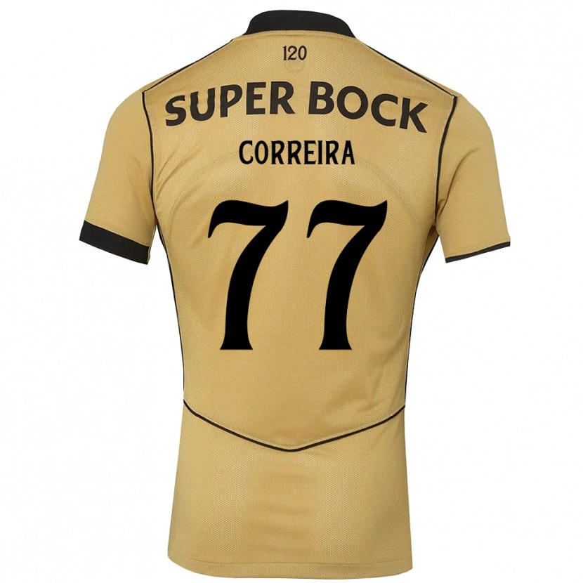 Danxen Niño Camiseta Alicia Figueiredo Lima Correia #77 Goldenrod Negro 2ª Equipación 2026/27 La Camisa México