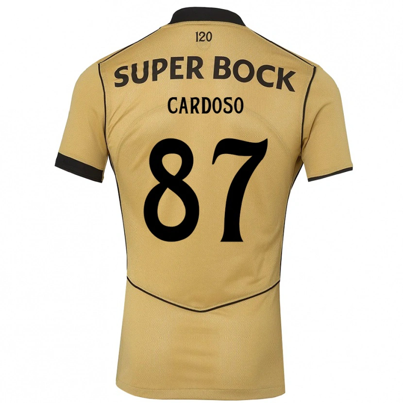 Danxen Niño Camiseta Paulo Cardoso #87 Goldenrod Negro 2ª Equipación 2026/27 La Camisa México