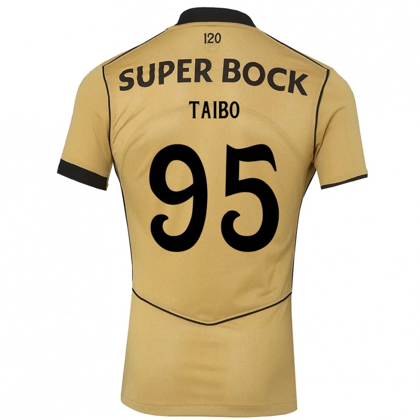 Danxen Niño Camiseta Lucas Taibo #95 Goldenrod Negro 2ª Equipación 2026/27 La Camisa México