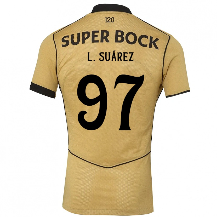 Danxen Niño Camiseta Luis Suárez #97 Goldenrod Negro 2ª Equipación 2026/27 La Camisa México