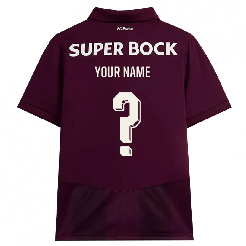 Danxen Niño Camiseta Su Nombre #0 Blanco Borgoña Blanco 2ª Equipación 2026/27 La Camisa México