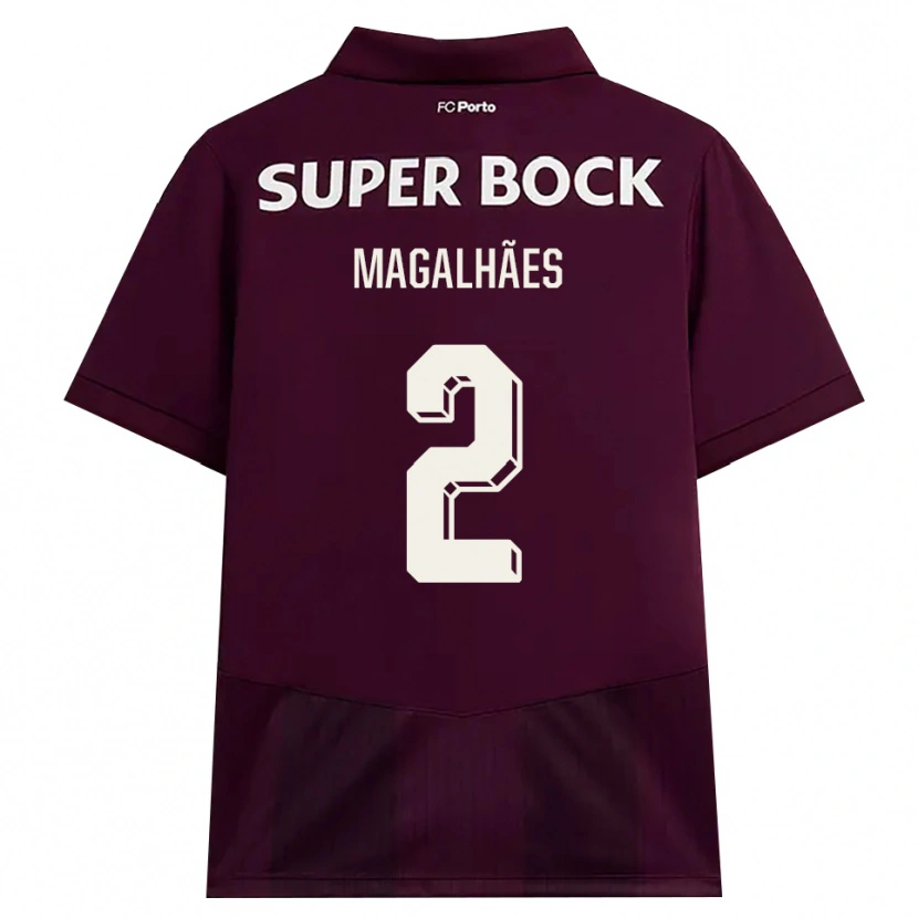 Danxen Niño Camiseta Rafael Magalhães #2 Blanco Borgoña Blanco 2ª Equipación 2026/27 La Camisa México