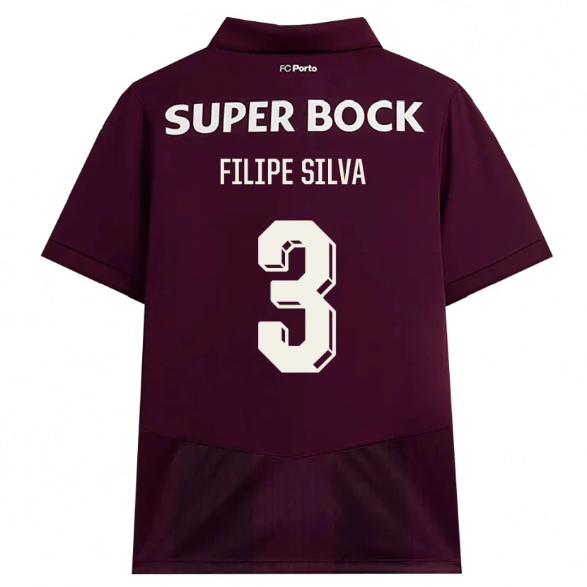 Danxen Niño Camiseta Filipe Silva #3 Blanco Borgoña Blanco 2ª Equipación 2026/27 La Camisa México