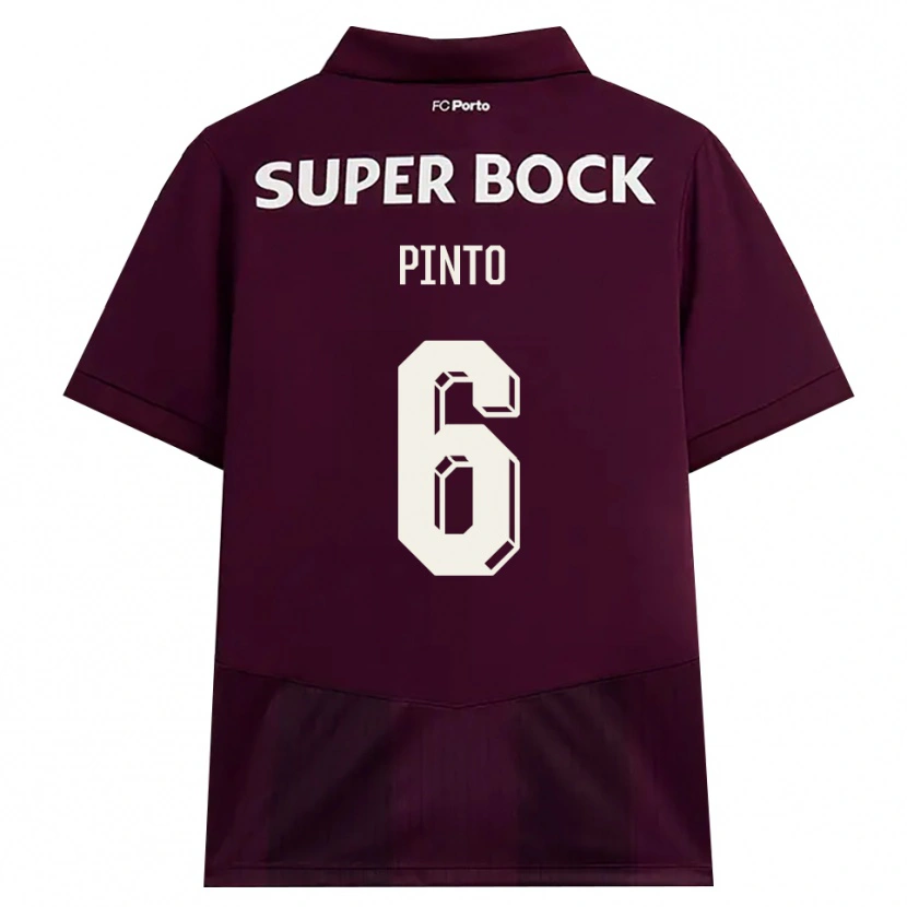 Danxen Niño Camiseta Gonçalo Pinto #6 Blanco Borgoña Blanco 2ª Equipación 2026/27 La Camisa México