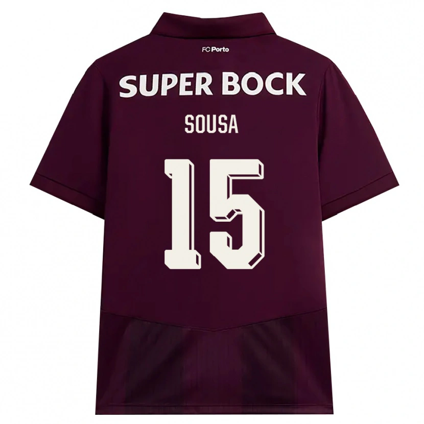 Danxen Niño Camiseta Vasco Sousa #15 Blanco Borgoña Blanco 2ª Equipación 2026/27 La Camisa México