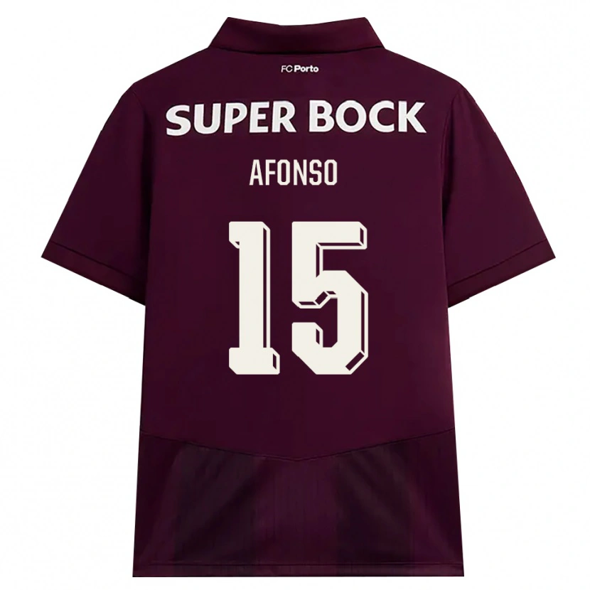 Danxen Niño Camiseta Zé Afonso #15 Blanco Borgoña Blanco 2ª Equipación 2026/27 La Camisa México
