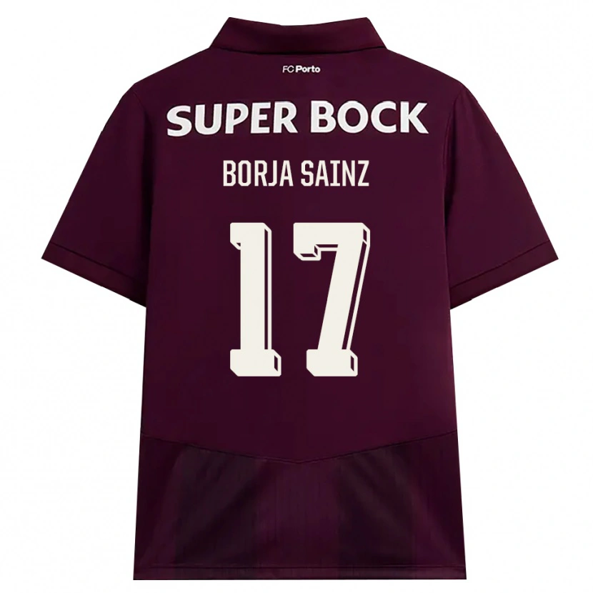 Danxen Niño Camiseta Borja Sainz #17 Blanco Borgoña Blanco 2ª Equipación 2026/27 La Camisa México