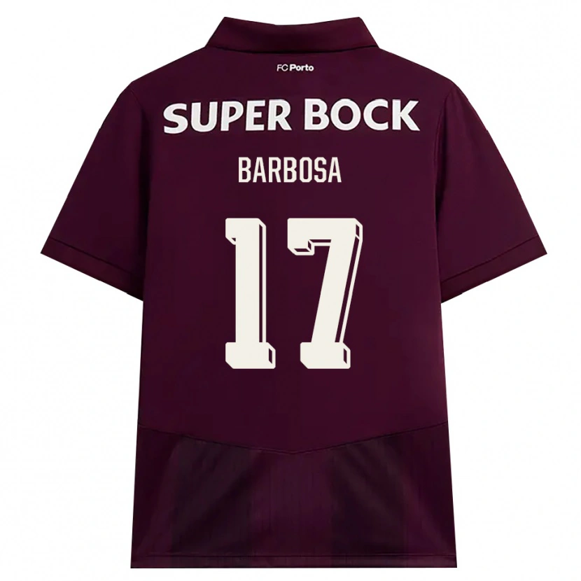 Danxen Niño Camiseta Rúben Barbosa #17 Blanco Borgoña Blanco 2ª Equipación 2026/27 La Camisa México