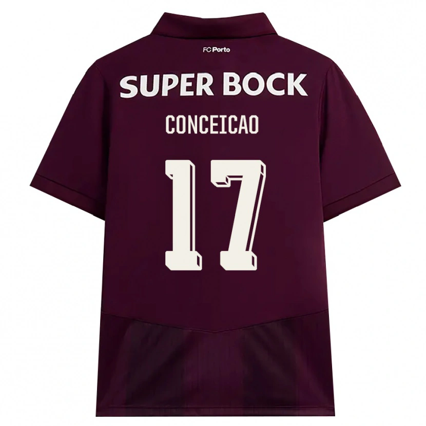Danxen Niño Camiseta Rodrigo Conceicao #17 Blanco Borgoña Blanco 2ª Equipación 2026/27 La Camisa México
