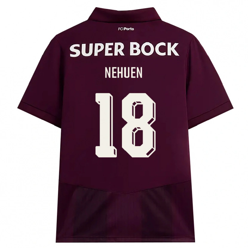 Danxen Niño Camiseta Nehuén Pérez #18 Blanco Borgoña Blanco 2ª Equipación 2026/27 La Camisa México