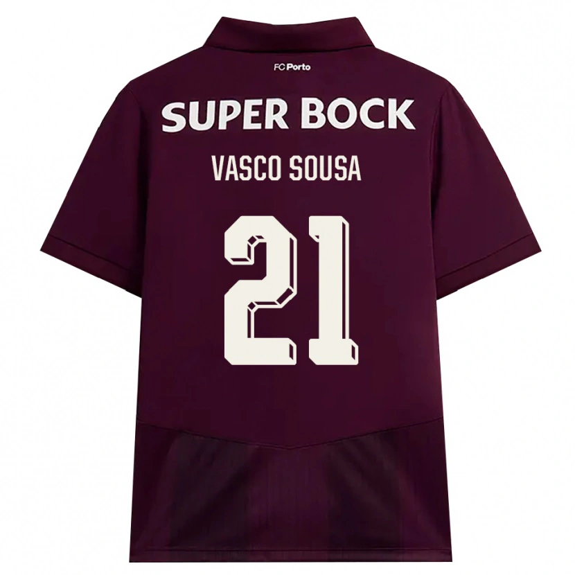 Danxen Niño Camiseta Vasco Sousa #21 Blanco Borgoña Blanco 2ª Equipación 2026/27 La Camisa México