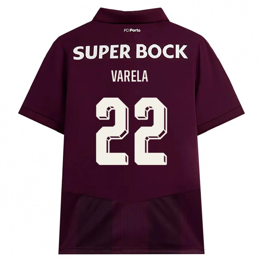 Danxen Niño Camiseta Alan Varela #22 Blanco Borgoña Blanco 2ª Equipación 2026/27 La Camisa México