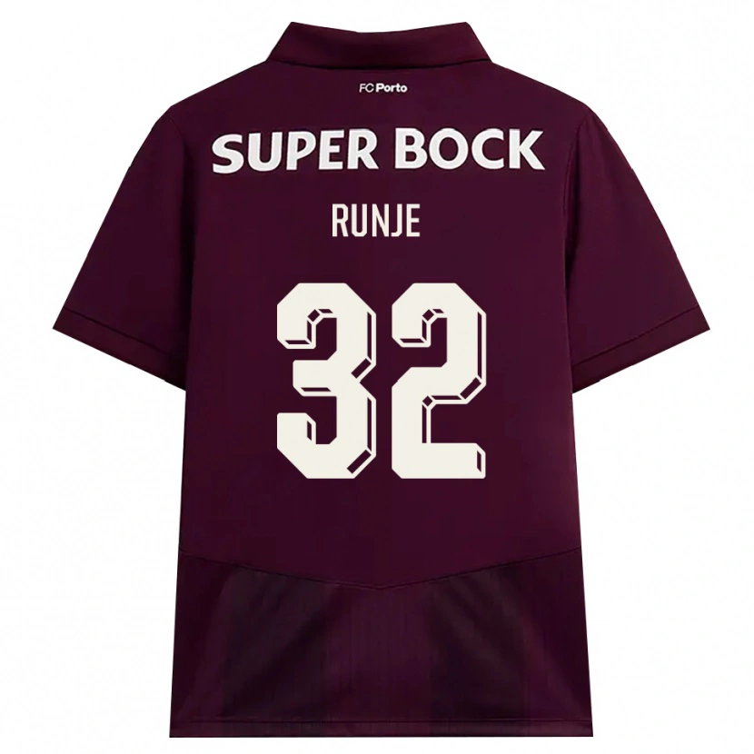 Danxen Niño Camiseta Roko Runje #32 Blanco Borgoña Blanco 2ª Equipación 2026/27 La Camisa México