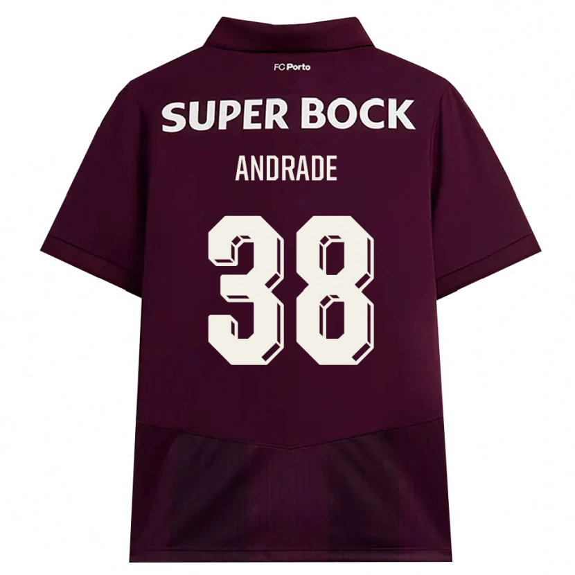 Danxen Niño Camiseta Fernando Andrade #38 Blanco Borgoña Blanco 2ª Equipación 2026/27 La Camisa México