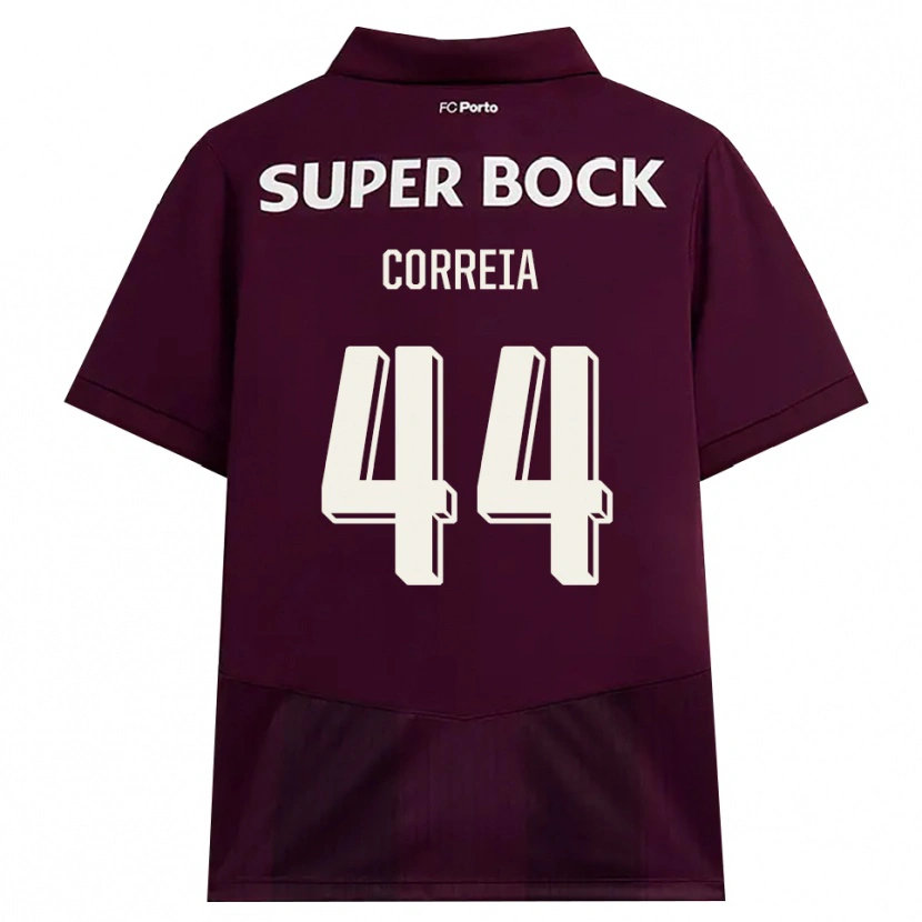 Danxen Niño Camiseta Romain Correia #44 Blanco Borgoña Blanco 2ª Equipación 2026/27 La Camisa México