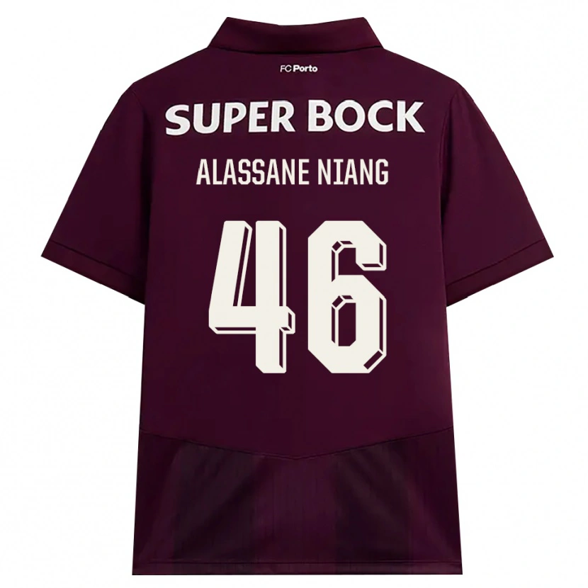 Danxen Niño Camiseta Mame Alassane Niang #46 Blanco Borgoña Blanco 2ª Equipación 2026/27 La Camisa México