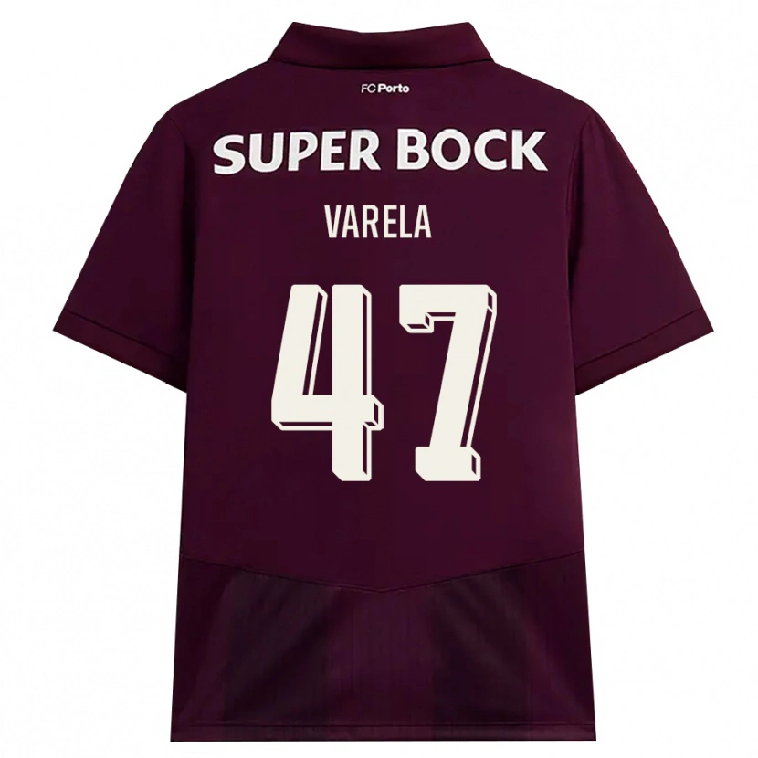 Danxen Niño Camiseta Cardoso Varela #47 Blanco Borgoña Blanco 2ª Equipación 2026/27 La Camisa México