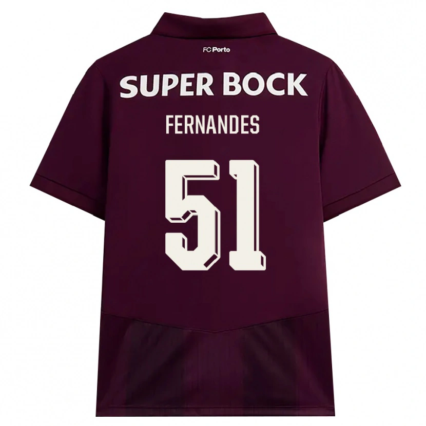 Danxen Niño Camiseta Diogo Fernandes #51 Blanco Borgoña Blanco 2ª Equipación 2026/27 La Camisa México